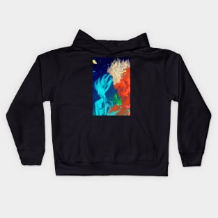 Coral reef merman for mermay undersea underwater fish ocean colony Kids Hoodie